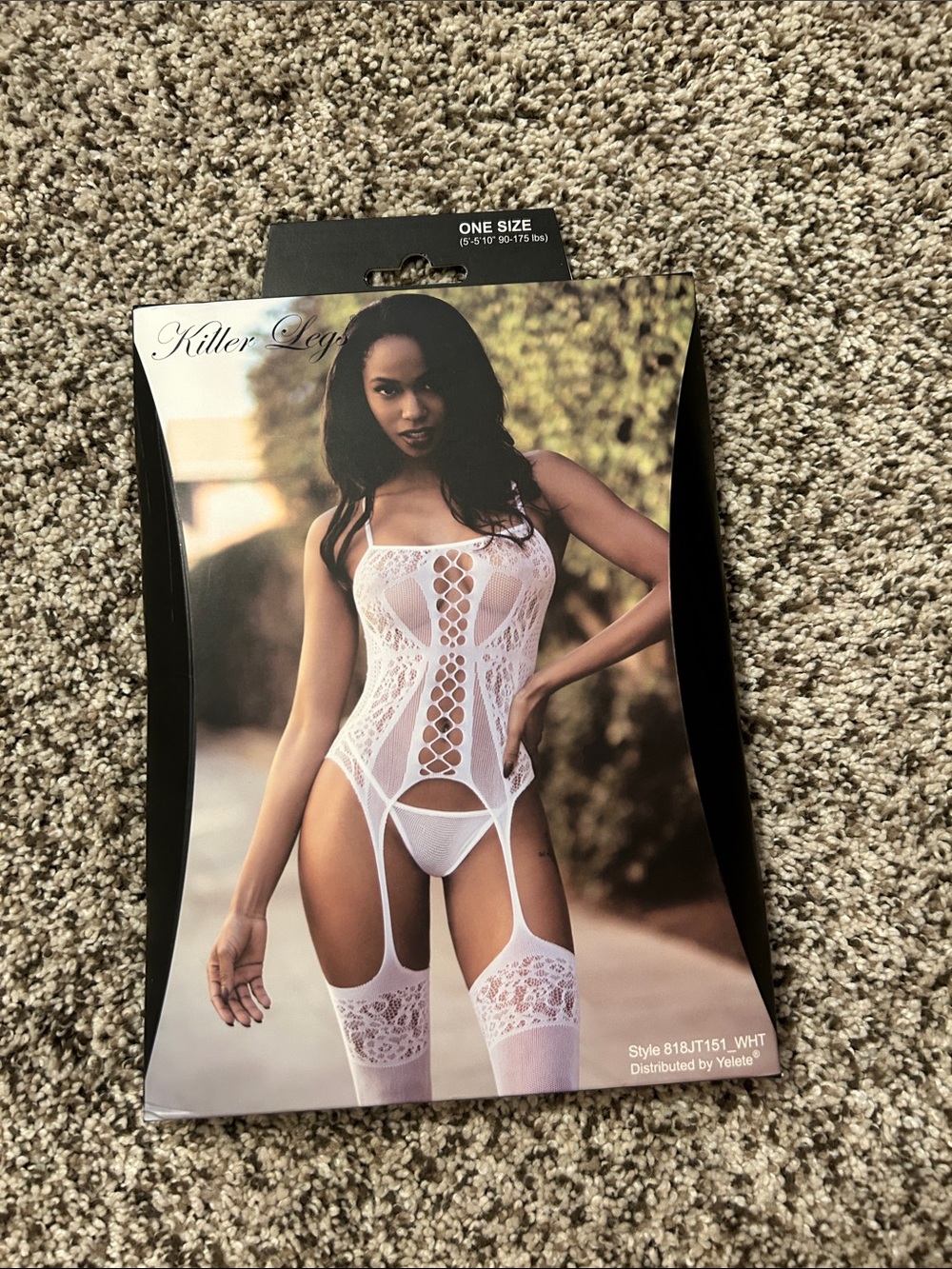 Women's White Lace Garter Bodystocking